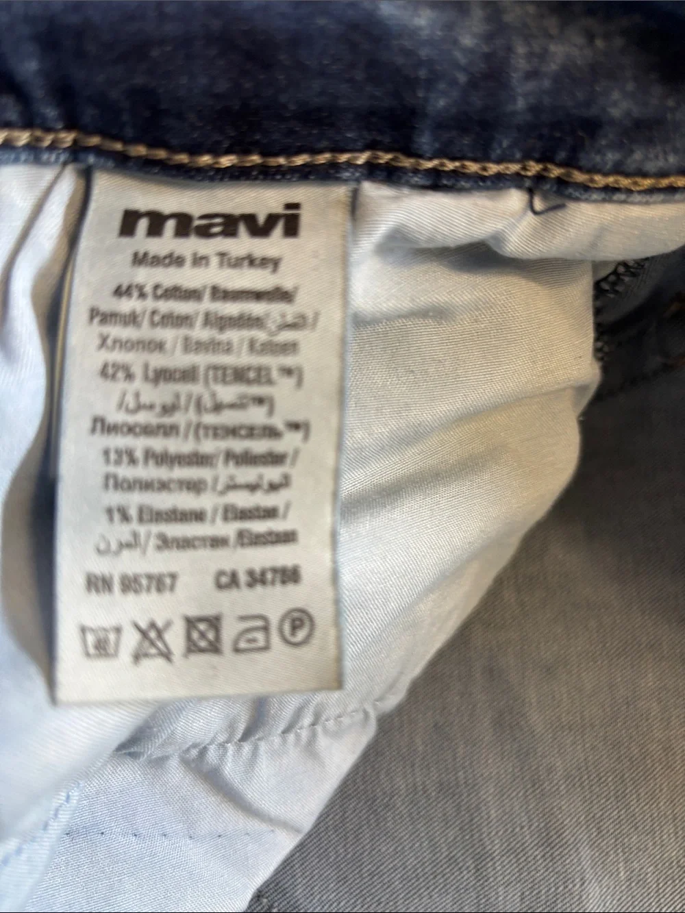 Mavi Men's Dark Blue Slim Straight Jeans 38x34